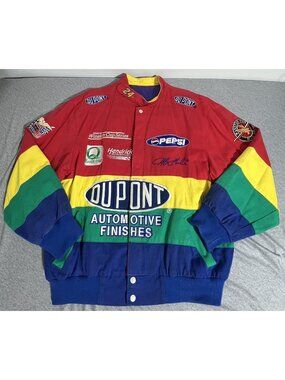 Vintage Jeff Gordon Jacket Mens Large DuPont NASCAR Winston Cup Racing 90s
